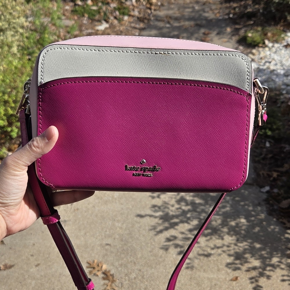 Kate Spade Pink and Gray Crossbody Bag